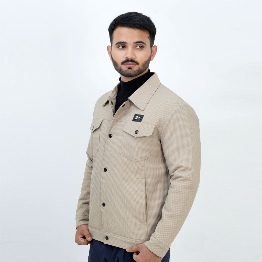 VENTURE WAFFLE BEIGE MENS CASUAL JACKET