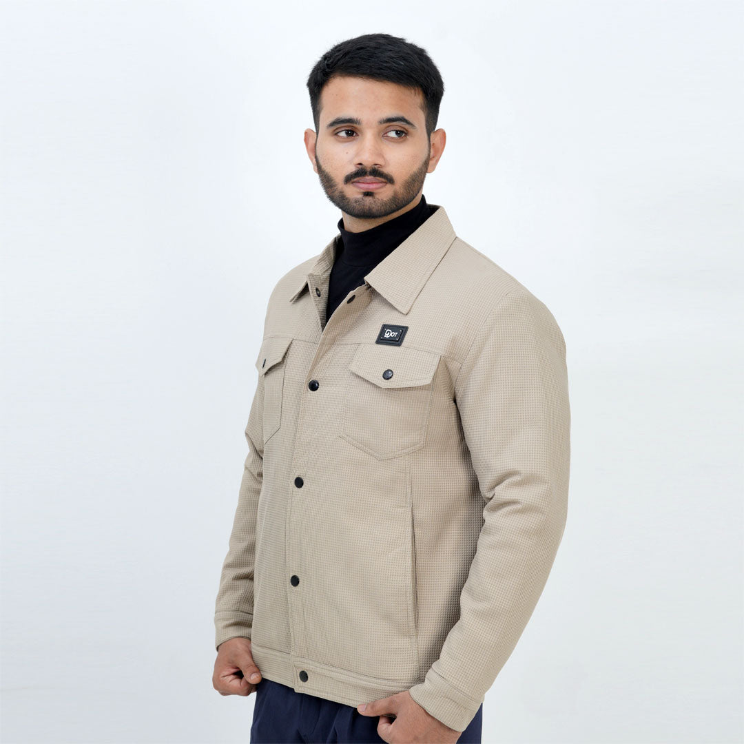 VENTURE WAFFLE BEIGE MENS CASUAL JACKET