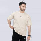 SLUB BAGGY T-SHIRT BEIGE SUPER SOFT