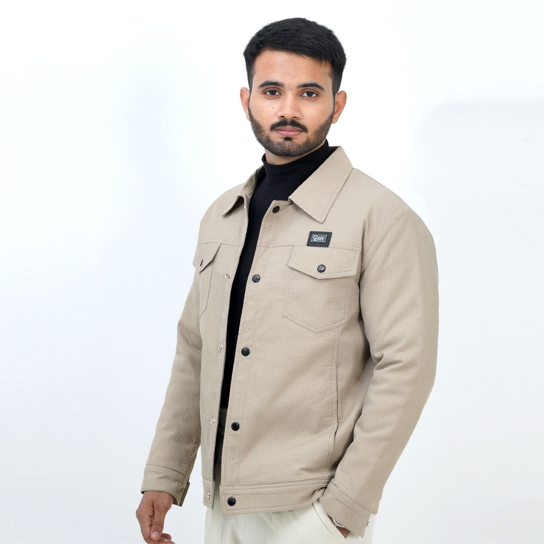 VENTURE WAFFLE BEIGE MENS CASUAL JACKET