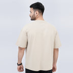 SLUB BAGGY T-SHIRT BEIGE SUPER SOFT