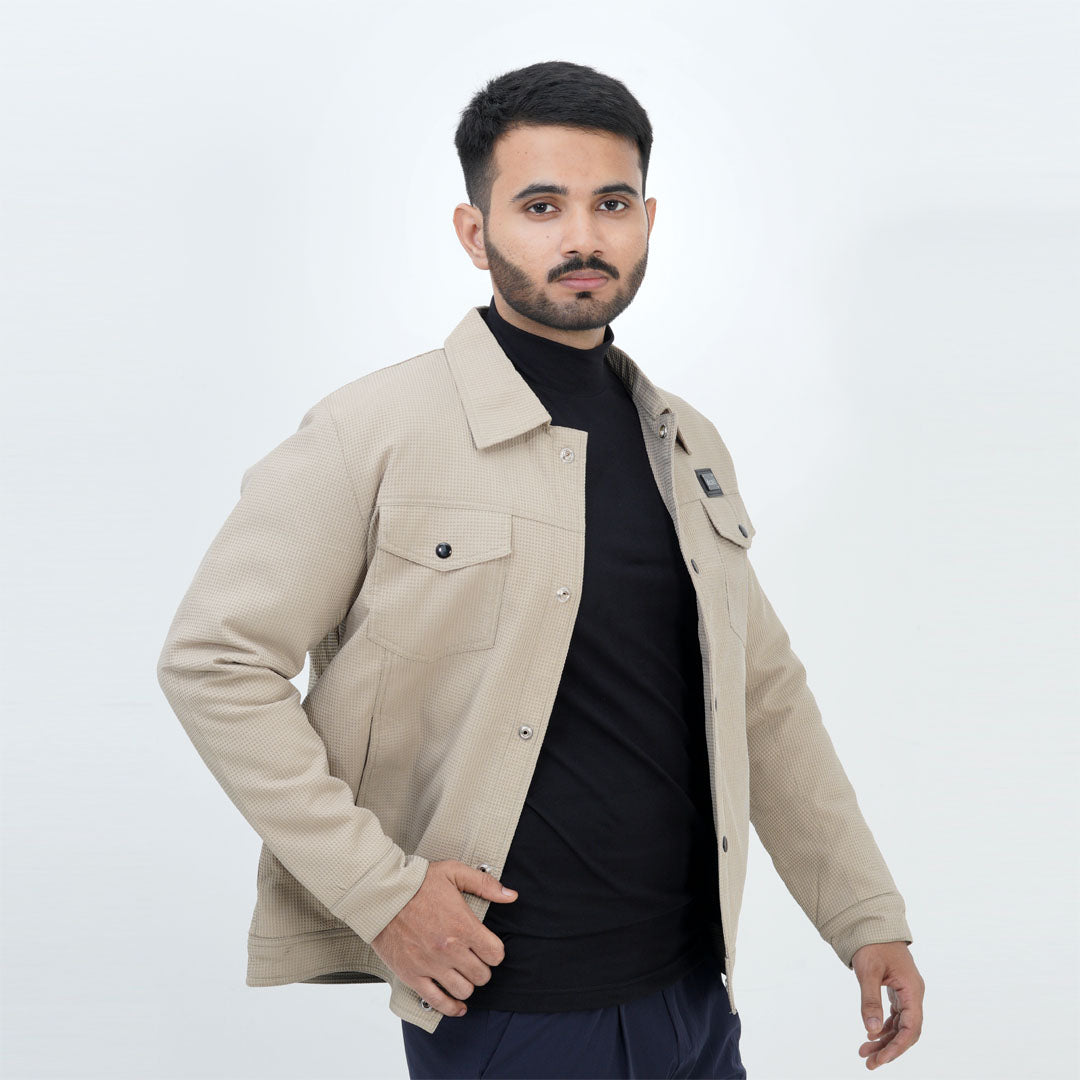 VENTURE WAFFLE BEIGE MENS CASUAL JACKET