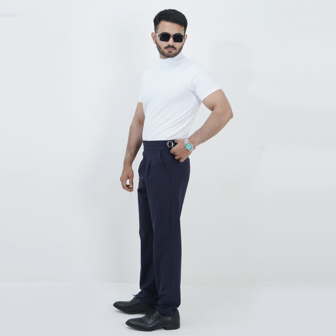 ITALIAN COLLAR GURKHA PANT NAVY