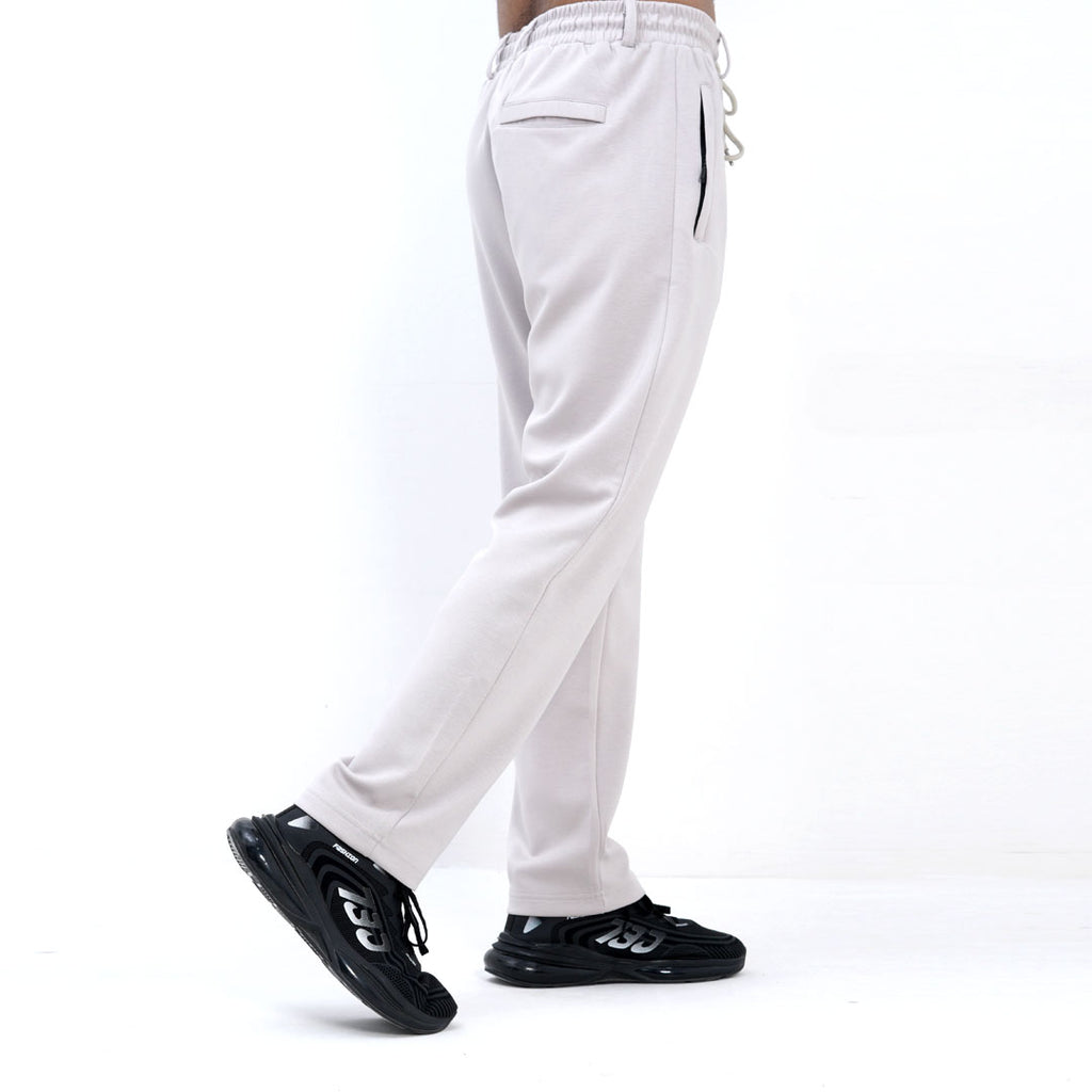 VISCOSE COMFY MIST BEIGE NORMAL BAGGY TROUSER PANT