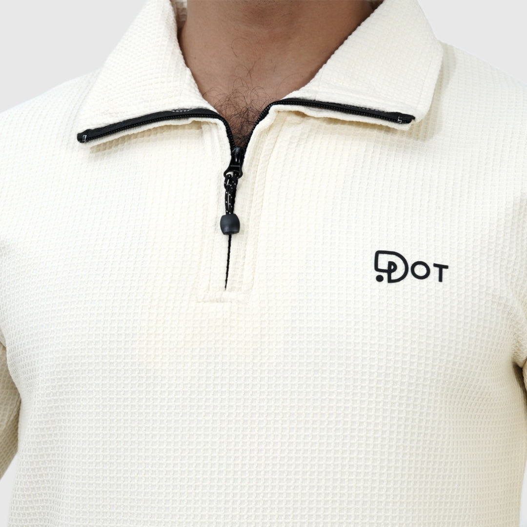 WAFFLE Quarter-Zip | Beige